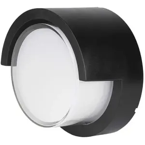 V-TAC Applique led ronde 12W avec diffuseur semi-couvert Couleur Noir ... pas cher