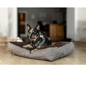 Coussin pour chien rectangulaire HFI - Marron - 55x75 cm pas cher