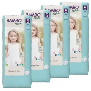 Bambo Nature Couche Taille 5 12-18kg Tall Pack 44 unités Lot de 4 pas cher