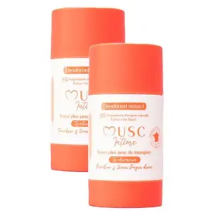 Musc Intime Déodorants Parfumés Hot Peach - Lot de 2 x 50g pas cher