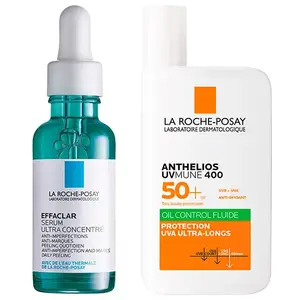 La Roche Posay Routine Anti-Imperfections Effaclar Sérum 30ml & Anthelios UVMune 400 Oil Control SPF50+ 50ml pas cher