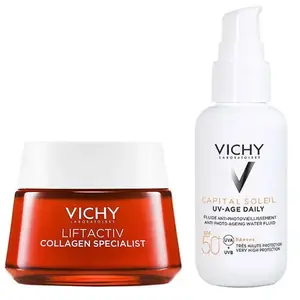 Vichy Routine Anti-Rides Liftactiv Crème de Jour Collagen Specialist 50ml & Capital Soleil UV-Age SPF 50+ 40ml pas cher