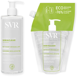 SVR Sebiaclear Eau Micellaire 400ml + Eco-Recharge 400ml Peaux Acnéiqu... pas cher