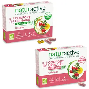 Naturactive Pack Confort Urinaire: 1 cure Entretien + 1 cure Flash pas cher