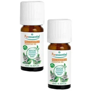 Puressentiel Huile Essentielle Menthe poivrée Bio 10ml Lot de 2 pas cher