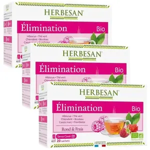 Herbesan Infusion Elimination NÂ°12 Lot de 3 x 20 sachets pas cher