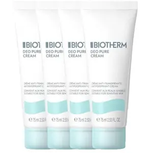 Biotherm Déo Pure Crème Anti-Transpirante 75ml - Lot de 4
