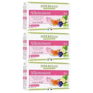 Herbesan Bio Infusion Allaitement Saveur Citron n°7 20 sachets Lot de 3 pas cher