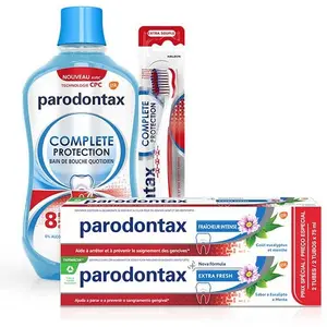 Parodontax Bain de Bouche Quotidien 500ml & Dentifrice Complete Protec...Vendu paratida-sante-discount-fr