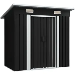 Abri de jardin en métal 198m² - 2 portes - Anthracite HB47026 -FOE pas cher