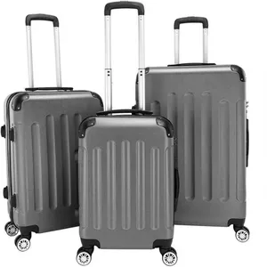 ABS Set de 3 Valises Rigides Légeres à 4 roulettes, Bagage Cabine 57cm... pas cher