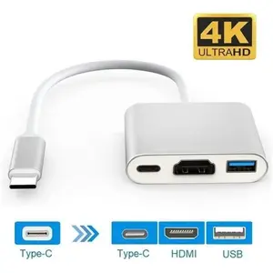 USB-C Numérique AV Multiport Adaptateur USB 3.1 Type-C À HDMI 4K pour Nintendo Switch MacBook Pro Samsung Galaxy S9 / S8 pas cher