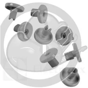 Kit roulettes panier inferieur lave vaisselle Electrolux, 50269971003