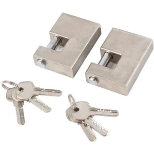 Vvikizy Cadenas robuste Cadenas rectangulaire robuste, 2 pièces, serrure monobloc étanche et antirouille avec 6 auto portiere pas cher