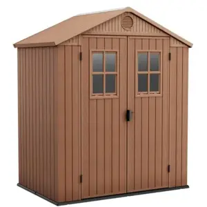 Keter Abri de jardin Darwin 6x4 Aspect de bois pas cher