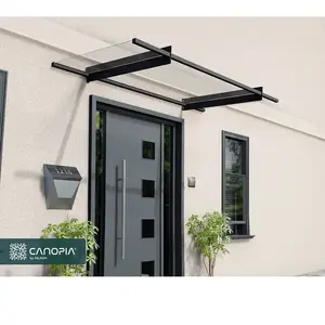 Comparateur de prix : Palram - Canopia | Marquise de porte Nancy 94 x 205.5 cm Gris Anthracite