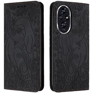 Housse Pour Honor 200 5G Étui de protection magnétique invisible avec Support Antichoc Protection - Noir pas cher