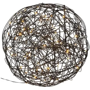 Star Trading LED-lichtbol 'Trassel', zwart, buiten, Ø 37cm