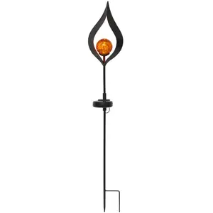 Piquet solaire Melilla, en forme de flamme, 70x14cm - Star Trading pas cher