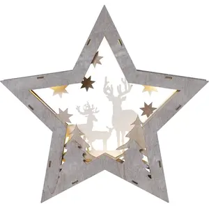 Tecstar Star Fauna Décoration en bois Blanc pas cher
