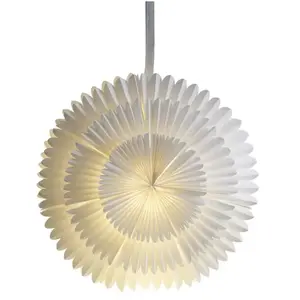 Star Trading Frost lampion / lampenkap - papier - wit - D 50 cm pas cher