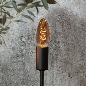 Star Trading Kaarslamp - E14 - 3W - Super Warm Wit <2200K - Filament - RookglasVendu parbol