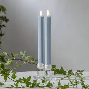 Star Trading, Bougie à LED, LED Dinner Bougie 2P Flamme Stripe (2x) pas cher
