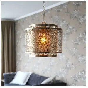 By Rydéns - hanglamp - 1licht - metaal - H: 31 cm - E27 - mat messing pas cher