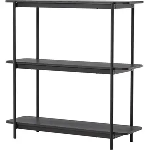 EBUY24 Heim bibliothèque 120 cm 3 étagères noir. pas cher