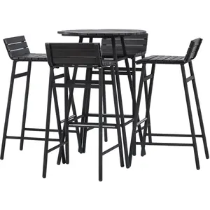 Hioshop Mexico loungeset 5 delen zwart. pas cher