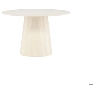 EBUY24 Lanzo table de salle à manger Ø120 cm whitewash.Vendu parcdiscount