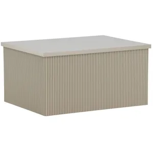 Table basse beige Lenox 80 x 60 x 40 cm pas cher