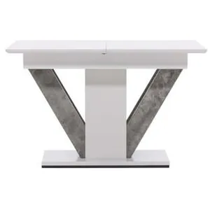 EBUY24 Table de salle à manger Disa - Blanc - 80x120cm - Extensible - Plateaux supplémentairesVendu parcdiscount
