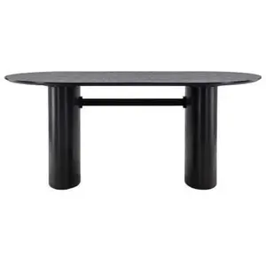 EBUY24 Isolde table de salle à manger 90x180cm noir.Vendu parcdiscount