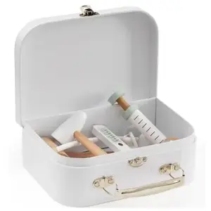 Kids Concept Mallette et accessoires de Docteur en bois blanc pas cher