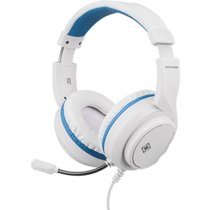 Deltaco GAM-127-W Gaming Headset - PS5 - 3.5mm Connector - Wit/Blauw pas cher