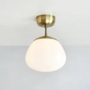 Markslöjd, Applique + plafonnier, RISE Ceiling 1L White/Antique pas cher