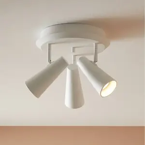 Markslöjd, Plafonnier, Spot à poser Crest 3L GU10, Blanc sable (GU10)