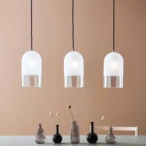 Markslöjd, Suspension, Suspension Cope, 3 x E14, givré/noir (E14)Vendu pargalaxus
