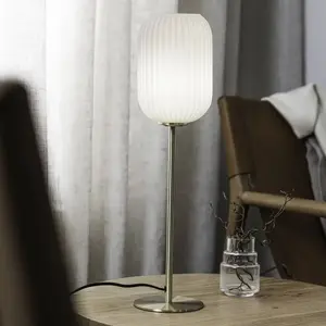 Markslöjd MARKSLOJD Lampe de table globe Cava Métal Laiton brossé 1 ampoule 55,5cm pas cher
