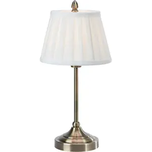 Markslöjd, Lampe de table, OXFORD Table 1L Offwhite/Antique Brass (E14... pas cher