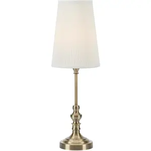 Markslöjd, Lampe de table, NOBLE Table 1L 56cm Offwhite/Antique Brass ... pas cher