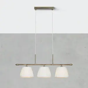 Markslöjd, Suspension, OXFORD Pendant 3L Offwhite/Antique Brass (E14) pas cher