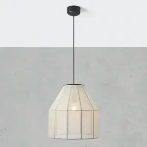 Markslöjd, Suspension, AIKO Pendant 1L Beige/Black (E27) pas cher