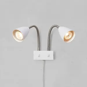 Markslöjd, Applique + plafonnier, CIRO Wall 2L White/Steel