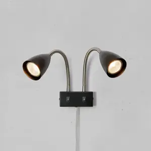 Markslöjd, Applique + plafonnier, CIRO Wall 2L Black/Steel