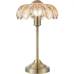 Markslöjd, Lampe de table, KURAGE Table 1L Antique Brass/Amber (E27) pas cher