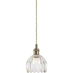 Markslöjd, Suspension, GOTA Pendant 1L Antique Brass/ Clear (E14)Vendu pargalaxus