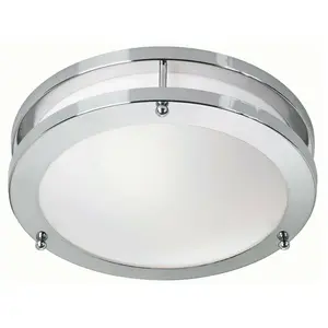 MARKSLOJD Plafonnier de salle de bain LED métal chromé diamètre 24cm Taby gris,transparent gris,transparent pas cher