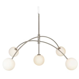 Markslöjd HEAVEN-Suspension 5 lumières Métal/Verre Opalin Ø117cmVendu parcdiscount
